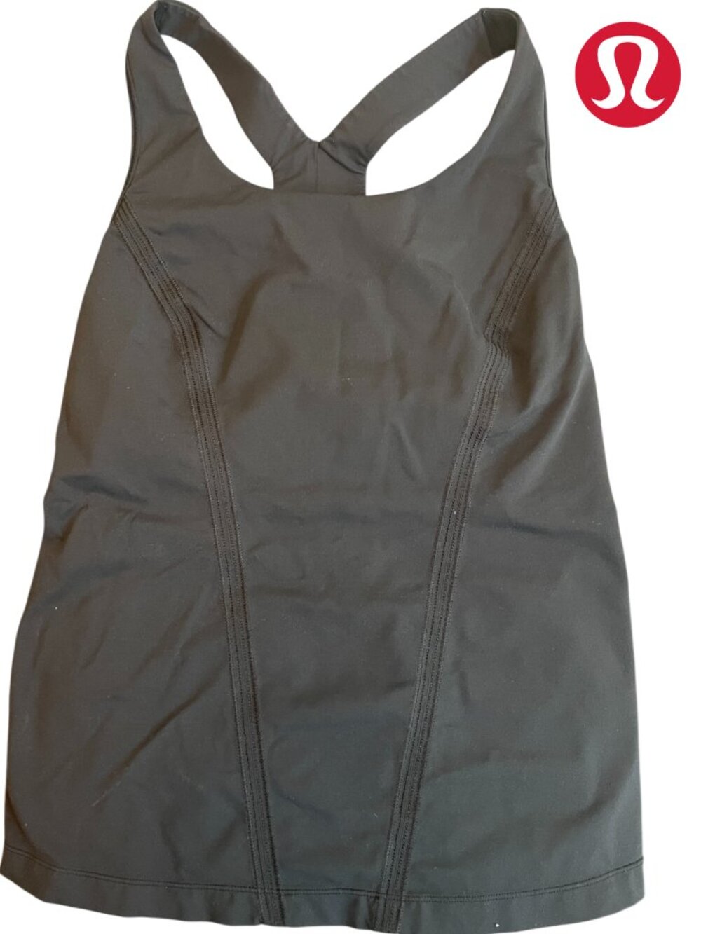 Lululemon Stand Strong Athletic Top Black Medium Workout Yoga Athleisure, Size M